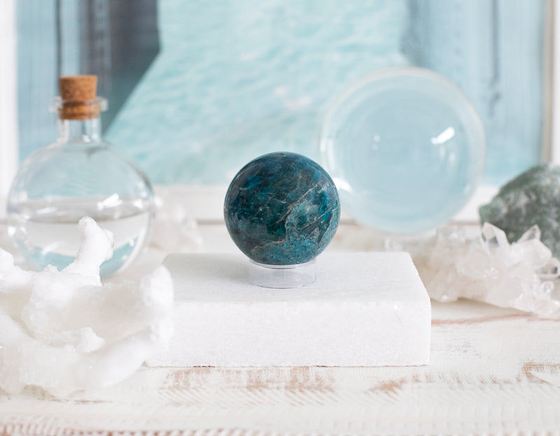 Blue Apatite | Sphere