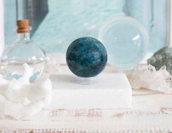 Blue Apatite | Sphere